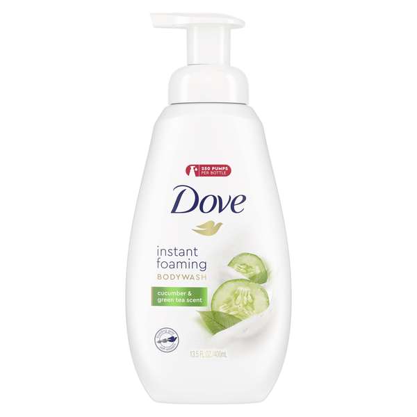 Dove Dove Cool Moisture Shower Foam Body Wash 13.5 fl. oz. Bottle, PK4 63463